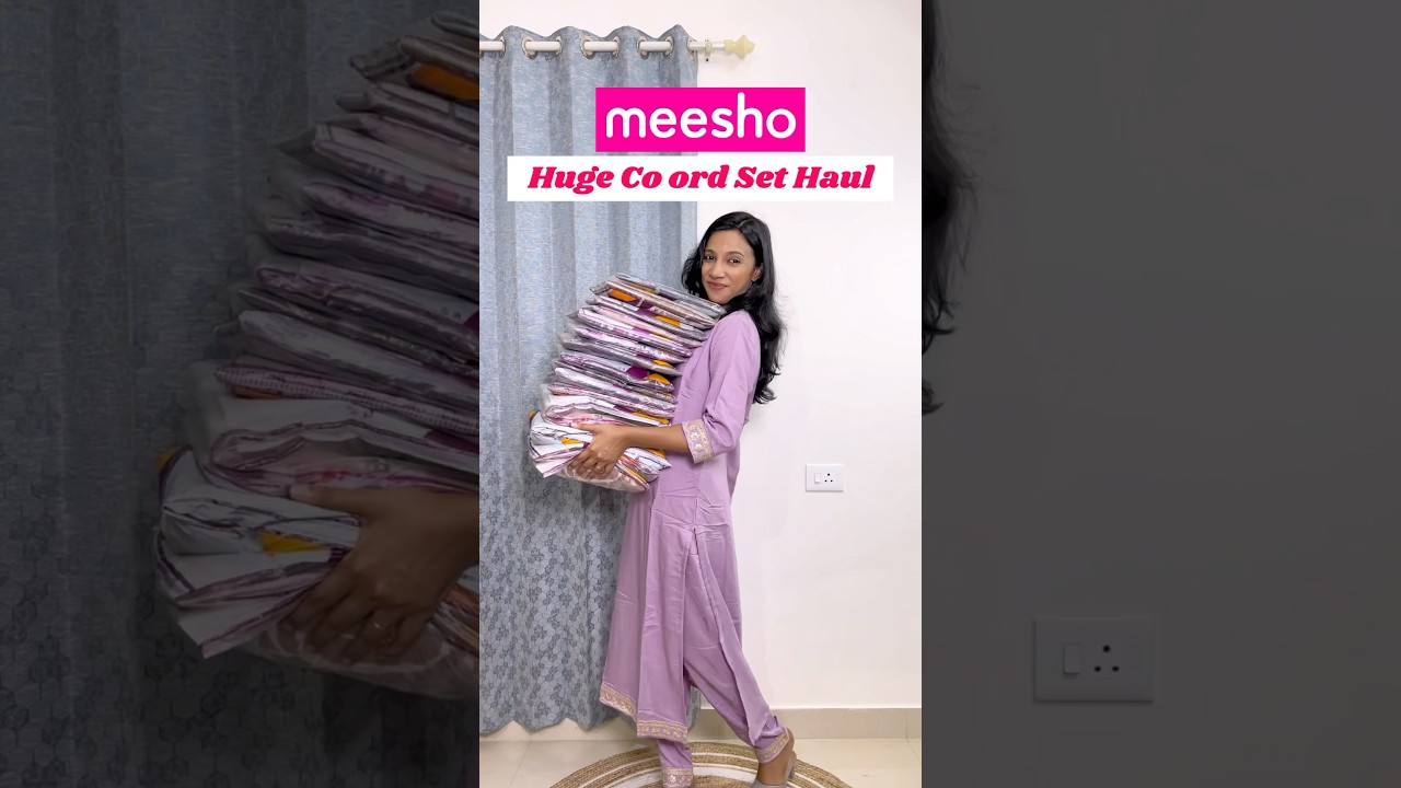 Omg 😳 Co ord set from meesho 😍 co ord set haul #coordset #meesho #onlineshopping #shortsvideo #fyp