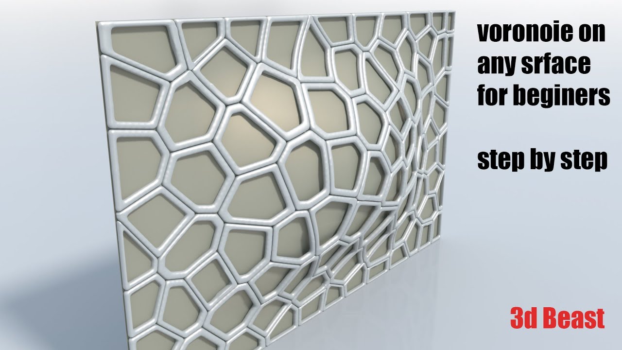 grasshopper voronoi wall facade on any surface |GRasshopper for architecture |[3d beast]