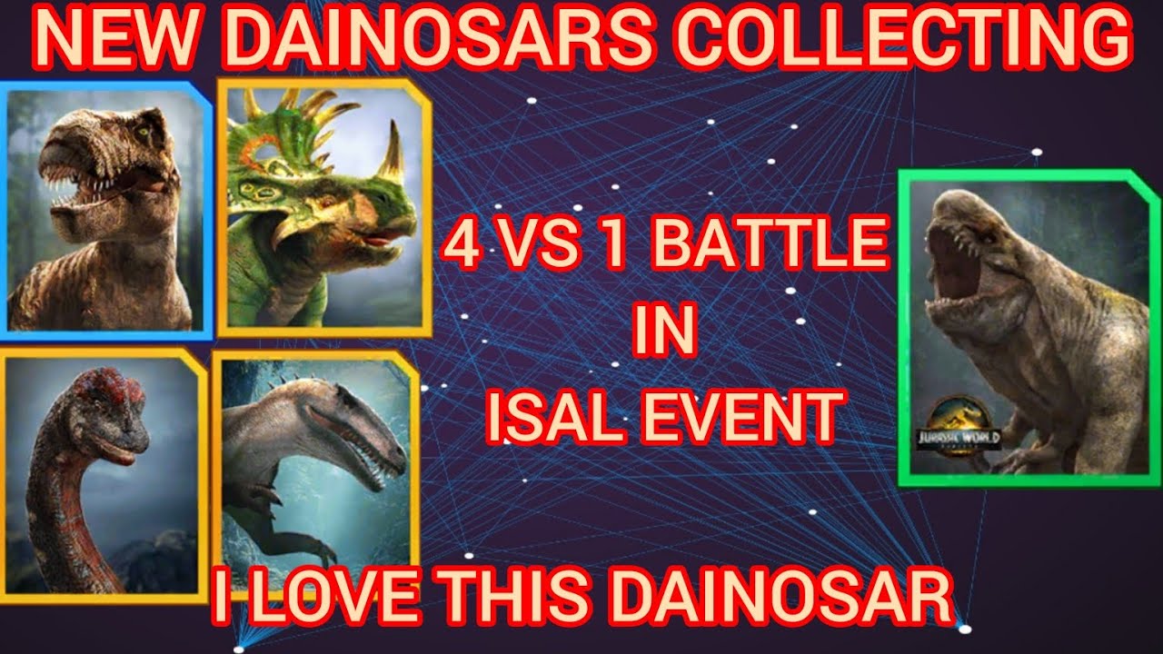 4 VS 1 BATTLE WITH NEW UNIQUE DAINOSAR//30🧬DNA COLLECTING//JURASSIC WORLD ALIVE,V 3.13 #video #viral