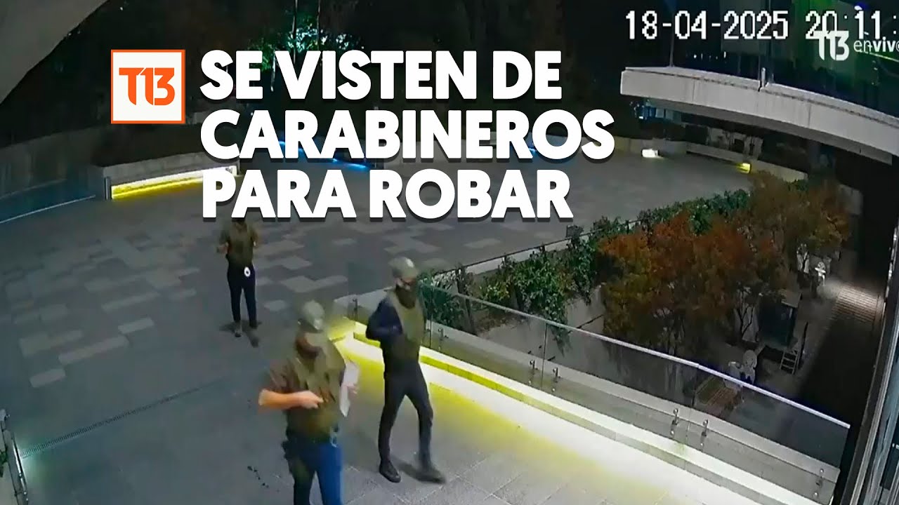 Delincuentes se disfrazan de Carabineros para cometer millonario robo de celulares en Las Condes