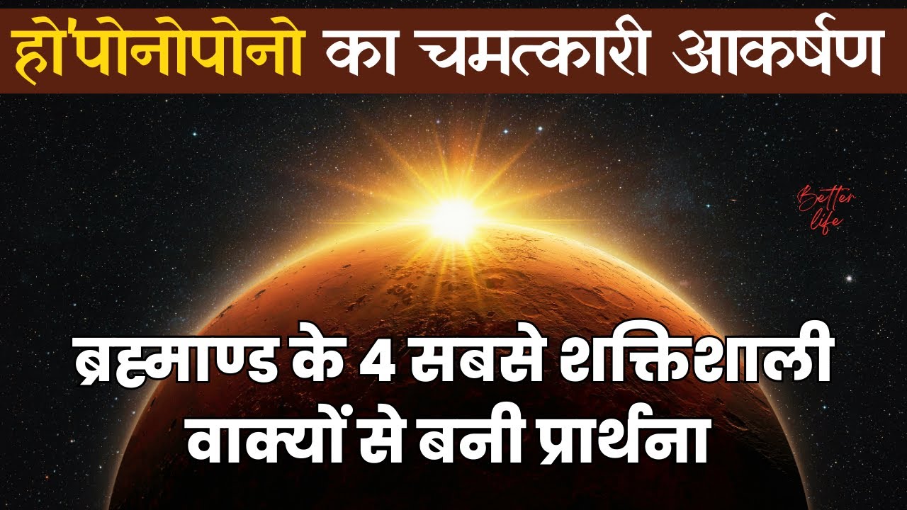 ब्रह्माण्ड के 4 सबसे शक्तिशाली वाक्यों से बनी - हो'ओपोनोपोनो प्रार्थना | Ho'oponopono Technique