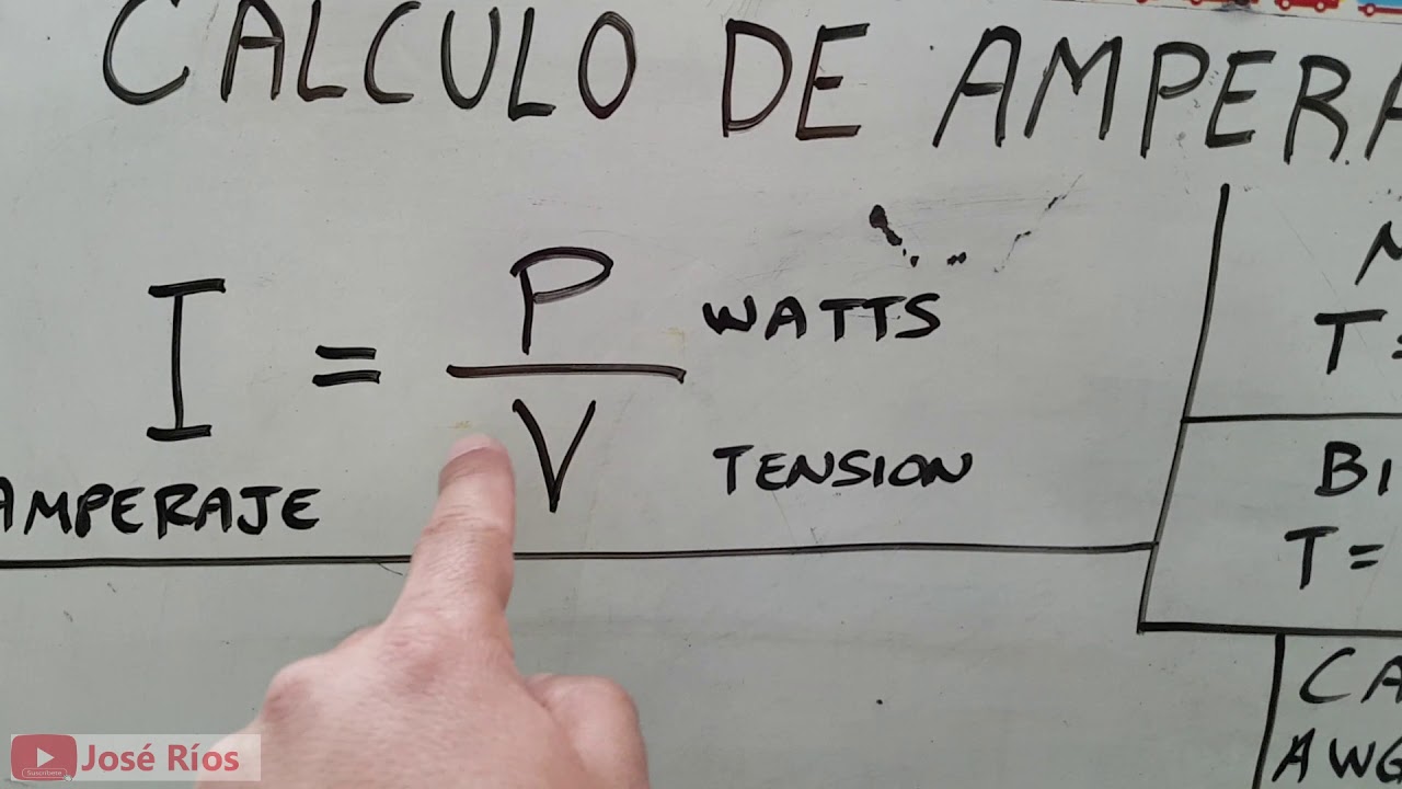 COMO CALCULAR EL AMPERAJE  ¡¡ MUY FACIL !!
