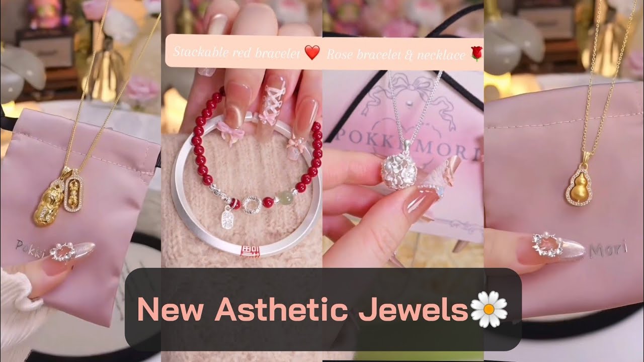 Asthetic Jewels Packing Order| Satisfying ASMR| Bracelet• Earring• Ring• Free Gifts🌼