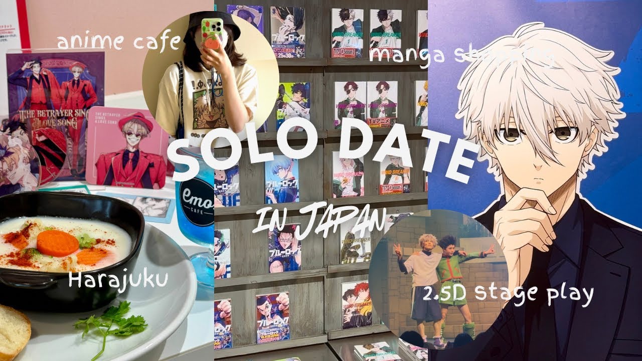tokyo vlog | manga shopping with me in Harajuku, anime cafe, HxH stage play