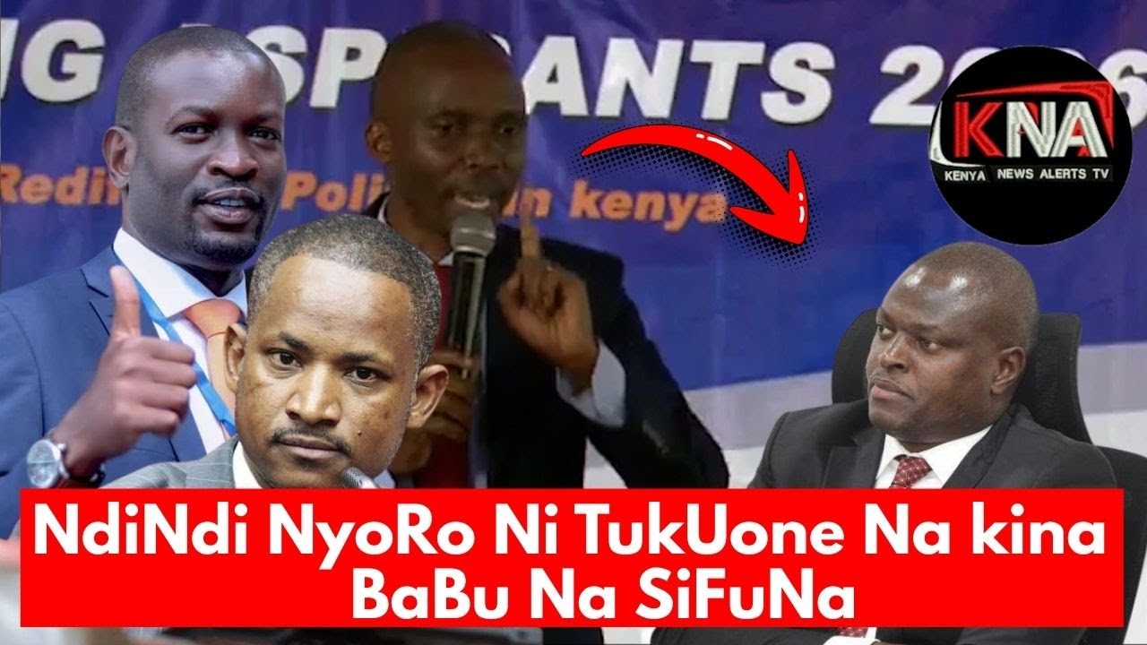 NDINDI NYORO, YOU'RE THE ONLY BACK UP. GO BACK SIFUNA AND BAU OWINO