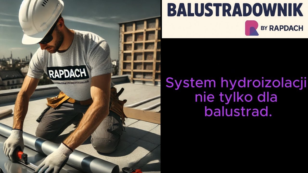 Hydroizolacja EPDM balkonu/ tarasu i szklane balustrady - Balustradownik od RAPDACH