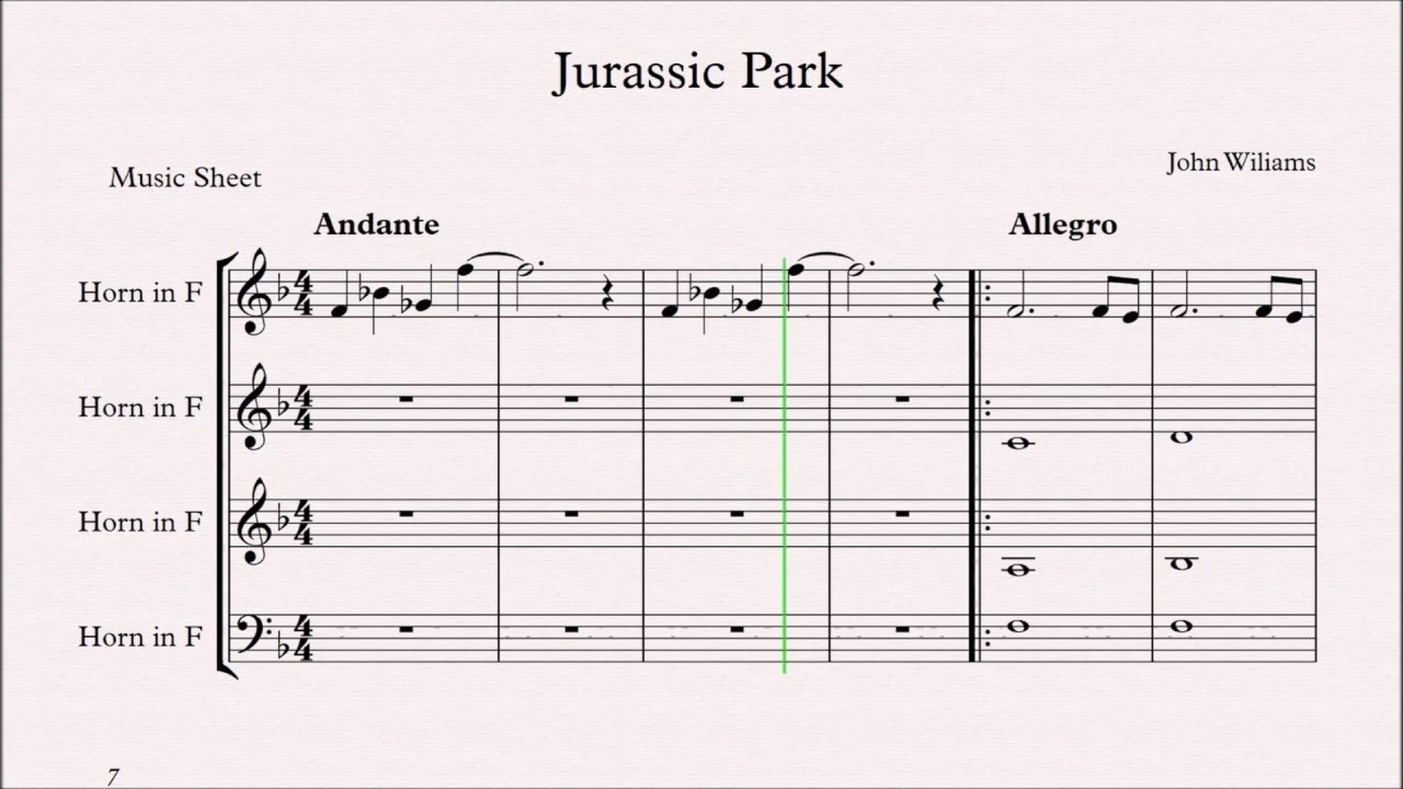Jurassic Park Horn Quartett