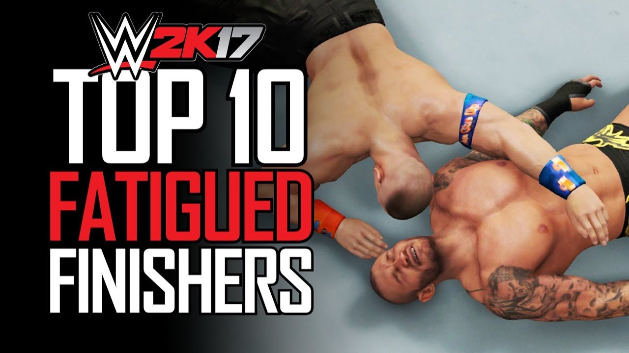 WWE 2K17 - TOP 10 FATIGUED FINISHERS! (WWE 2K17 Tired Finishers)