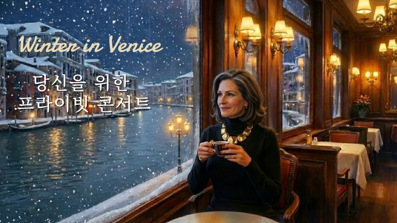 눈 내리는 베네치아 ☕️ 당신을 위한 프라이빗 콘서트 | 마이클 부블레 & 프랭크 시나트라 감성 (Winter Jazz Pop)