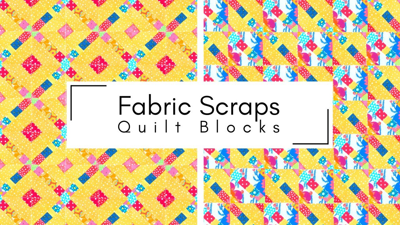 Easy Patchwork Blocks Made From Scraps | 15 Minute Scrappy Quilt Blocks For Beginners