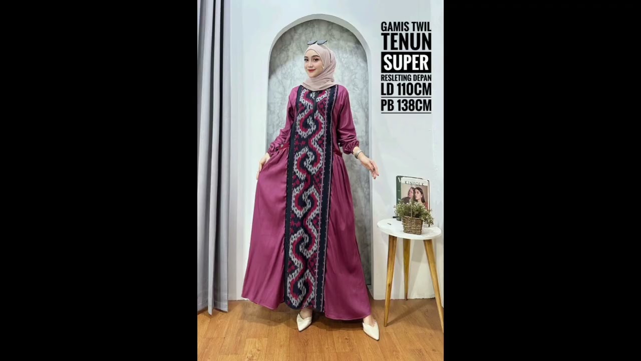 12 feb 26 Gamis twill etnik bisa cod 0822 2668 2891