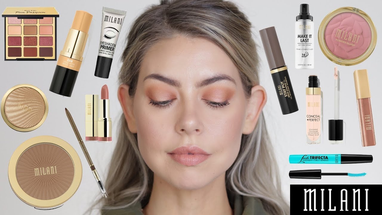 FULL FACE OF DRUGSTORE MAKEUP USING MILANI | BrittanyNichole