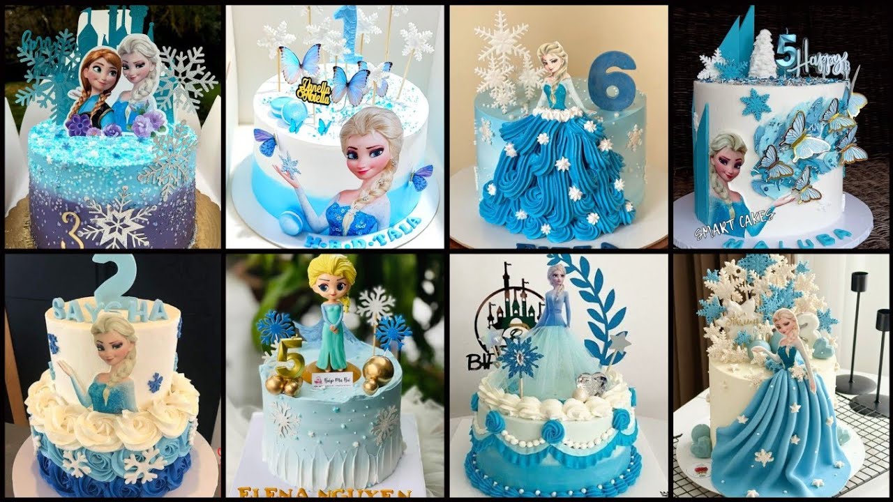 Beautiful Frozen Theme Birthday Cake for Girls | Creative Frozen Elsa Cake Decorating ideas