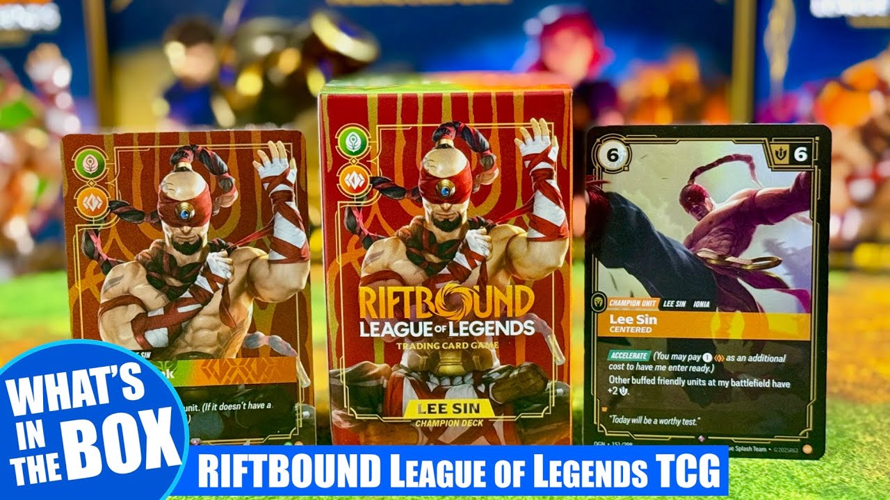RIFTBOUND League of Legends Trading Card Game TCG  |  LEE SIN CHAMPIONS DECK Unboxing  |  Riot Games