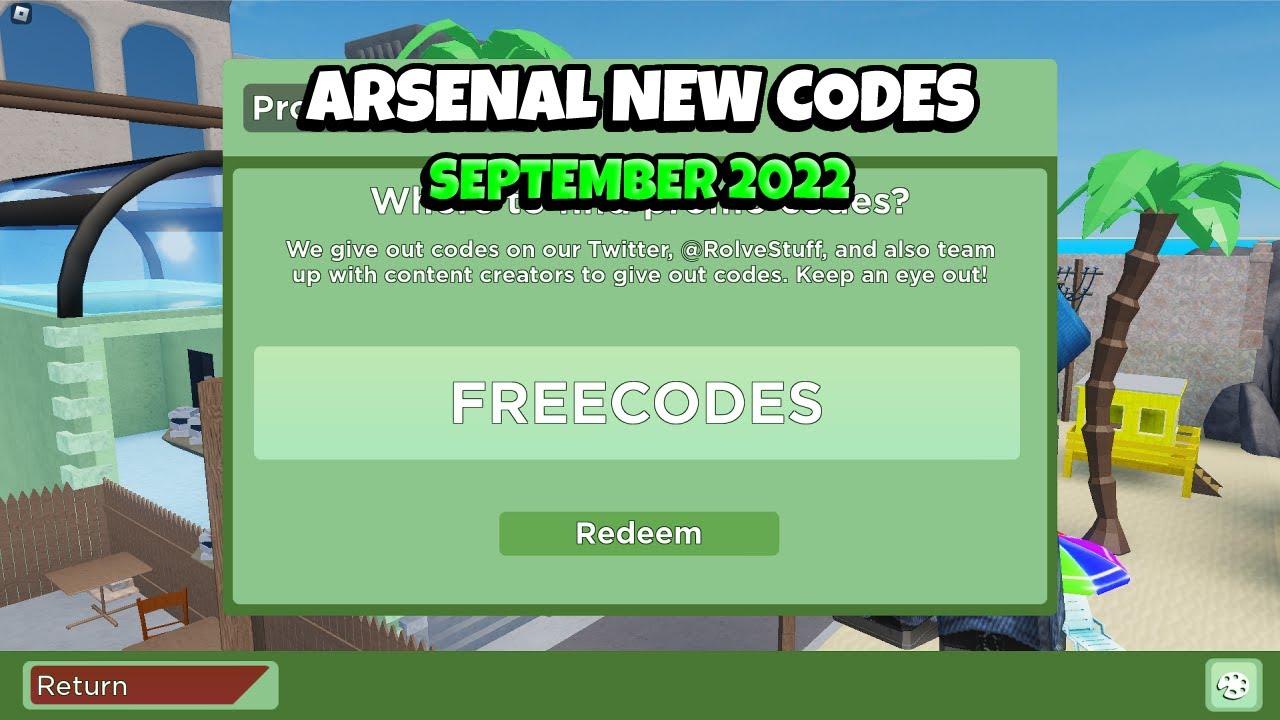 New Arsenal Working Codes September 2022 (REDEEM THEM NOW) | Roblox