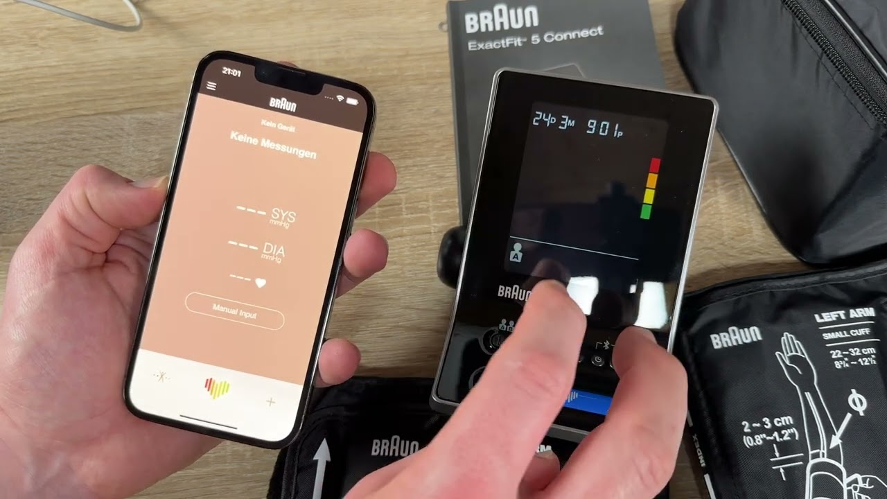 Braun ExactFit 5 Connect smart blood pressure monitor (clinically accurate) unboxing & instructions