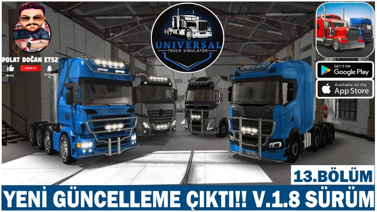 ÜNİVERSAL TRUCK SİMULATOR ULTİMATE YENİ GÜNCELLEME SCANİA V8 MOTORU İLE DAĞ YOLLARINDAYIM.