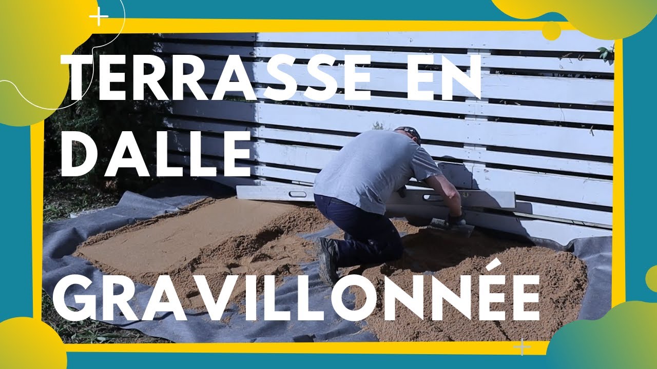 comment faire une terrasse en dalle gravillonnée sur sable #1