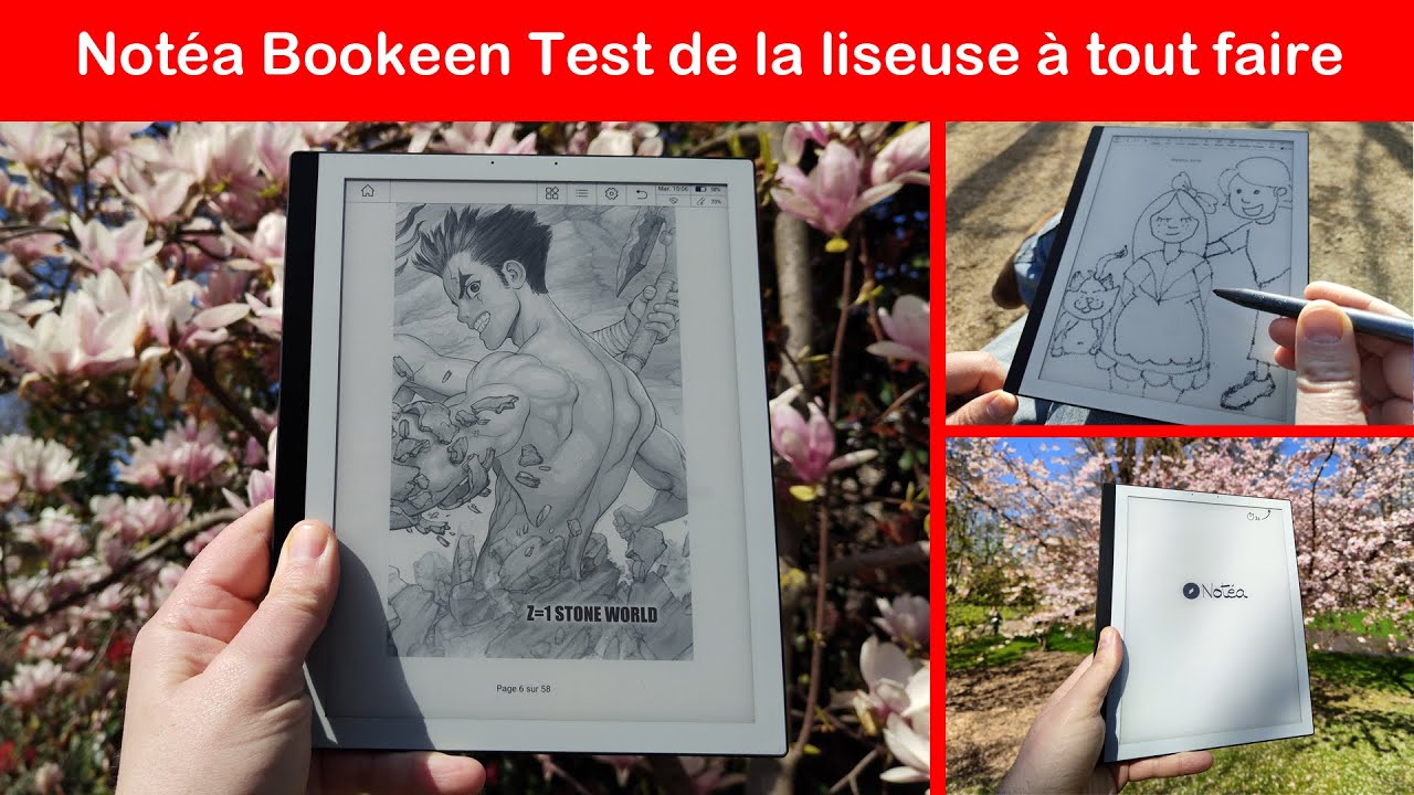 Bookeen Notéa - Test de la liseuse dessin livre audio bureautique