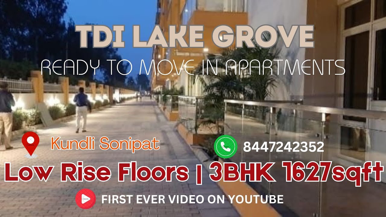 Low Rise Floor in Kundli Sonipat | TDI Lake Grove Sample Apartment | Flats in Kundli