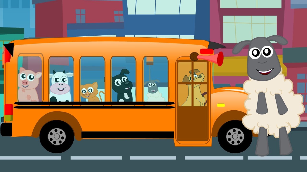 Animals Wheels On The Bus Nursery Rhymes For kids And Song For Babies And Children’s