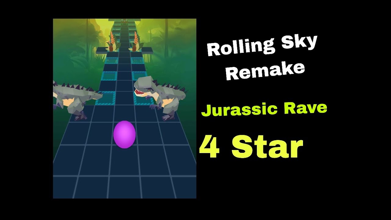 Rolling Sky Remake Level 2 Jurassic Rave By Me (4 Stars)