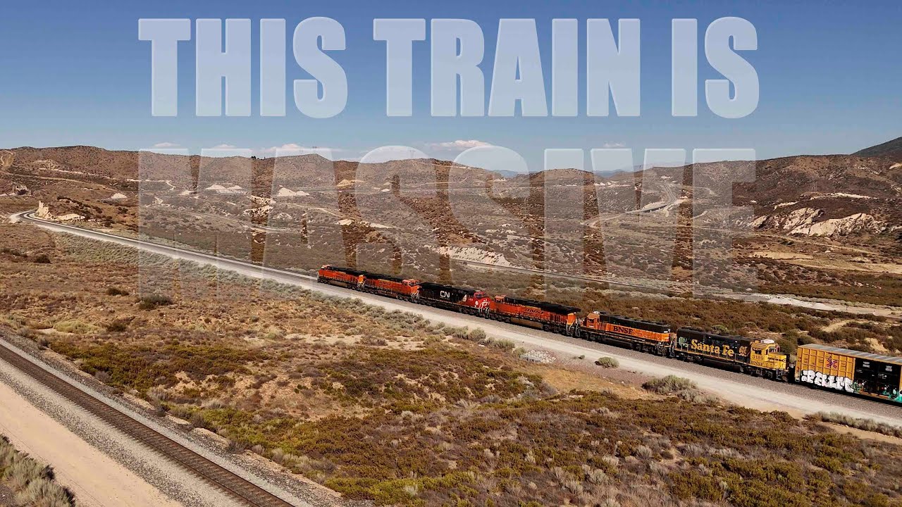 INSANE BNSF Freight Train in the Desert