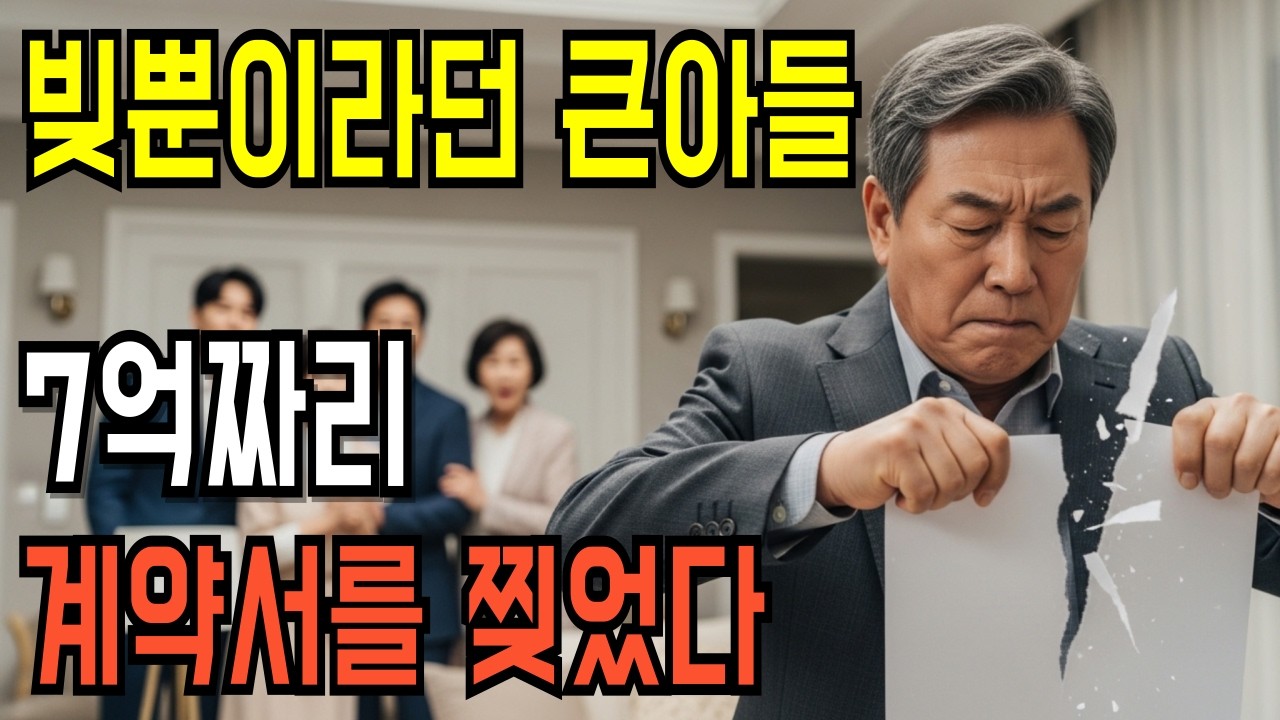 빚뿐이라던 큰아들… 7억 계약 뒤에 숨은 진실, 상속 10%로 바꾼 아버지#상속분쟁#가족갈등#재산분할#장남상속#인생이야기#가족드라마#신뢰