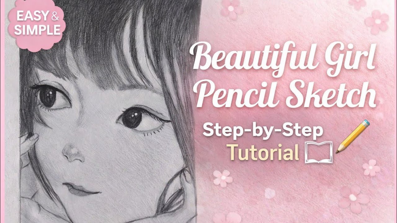 Beautiful Girl Pencil Sketch | Step-by-Step Drawing Tutorial ✏️|@My Art Gallery Hub 