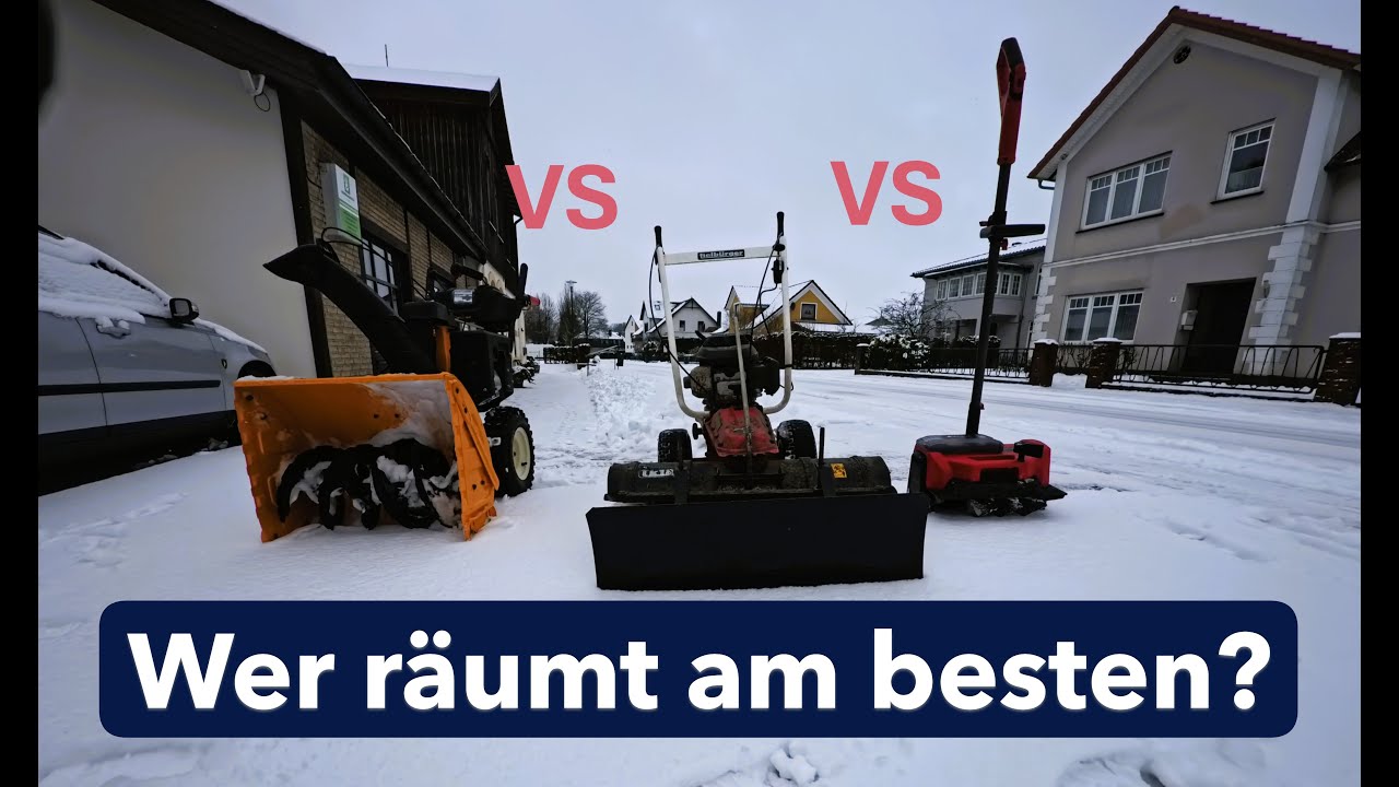 Schnee räumen vergleich - Kehrbürste Tielbürger, Schneefräse Cub Cadet, Akkufräse Einhell GEST 36/40