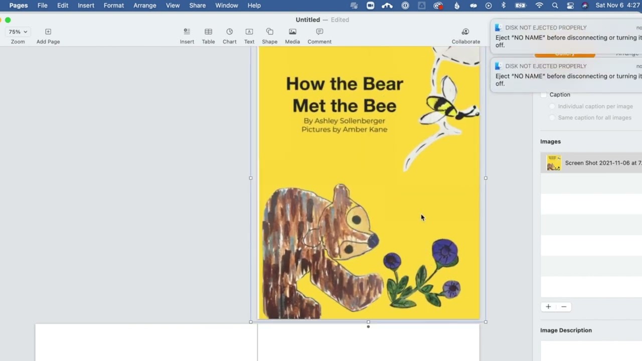 How to add images and text to your self published book