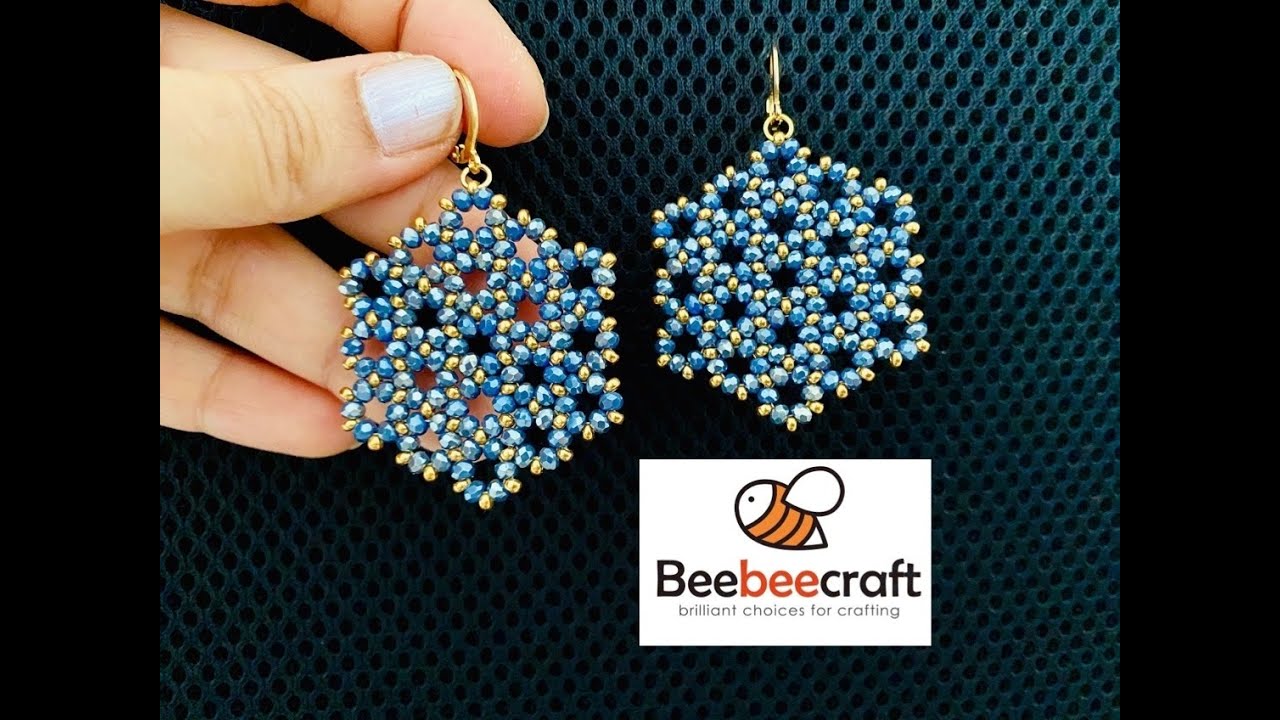 Beebeecraft Tutorial || DIY Beaded Earrings || How to make Beaded earrings
