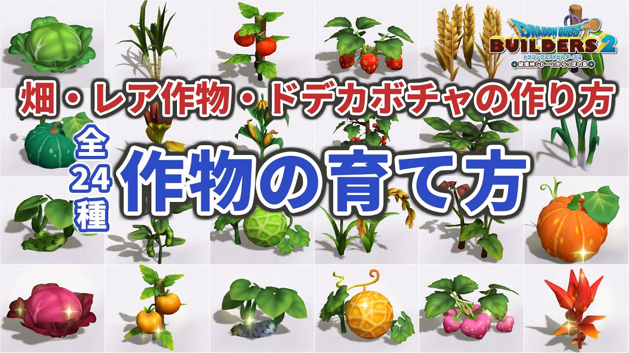 【補足固定コメント欄】作物の育て方～畑・レア作物・ドデカボチャの作り方～【Dragon Quest Builders2】