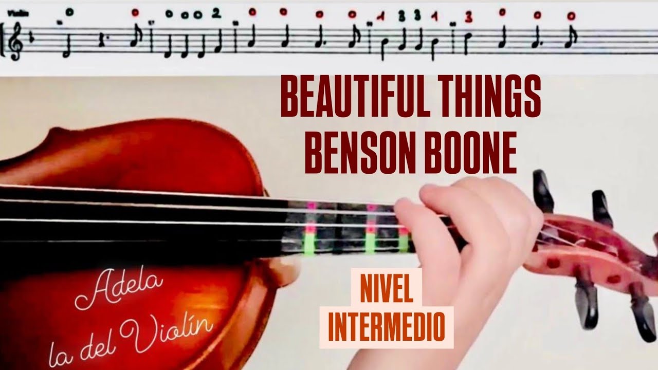 BEAUTIFUL THINGS, BENSON BOONE (PARTIRURA VIOLÍN + AUDIO) TUTORIAL VIOLÍN