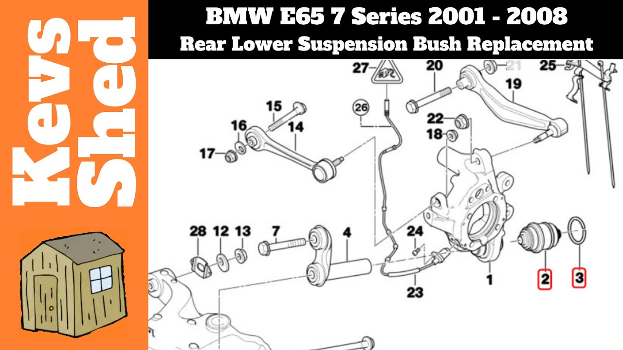 BMW E65/E66 7 Series 2001 - 2008 Rear Lower Suspension Bush Replacement