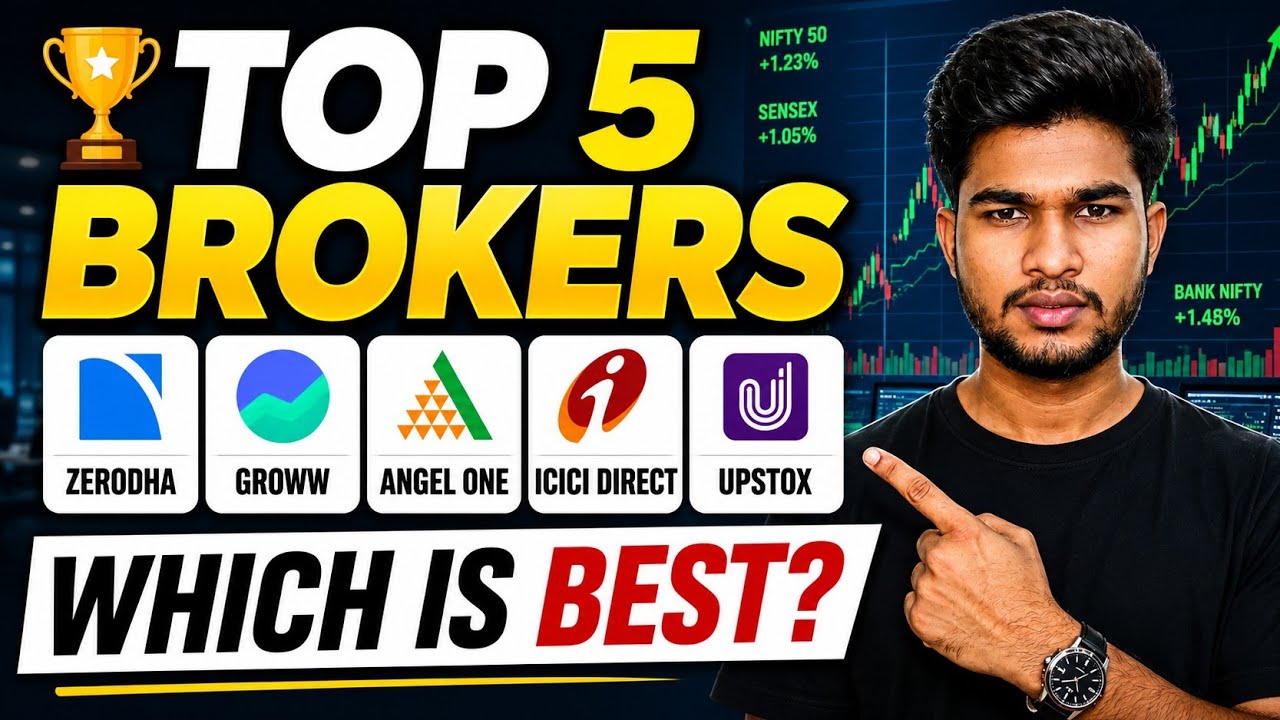 Best Demat Account in India 2026 | Top 5 Stock Brokers Compared | Which One Should You Choose?#viral