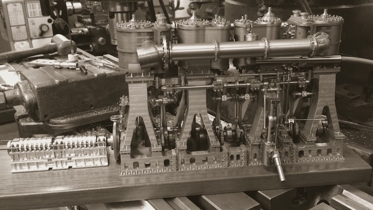 65-1 live steam Titanic triple expansion engine nearing completion