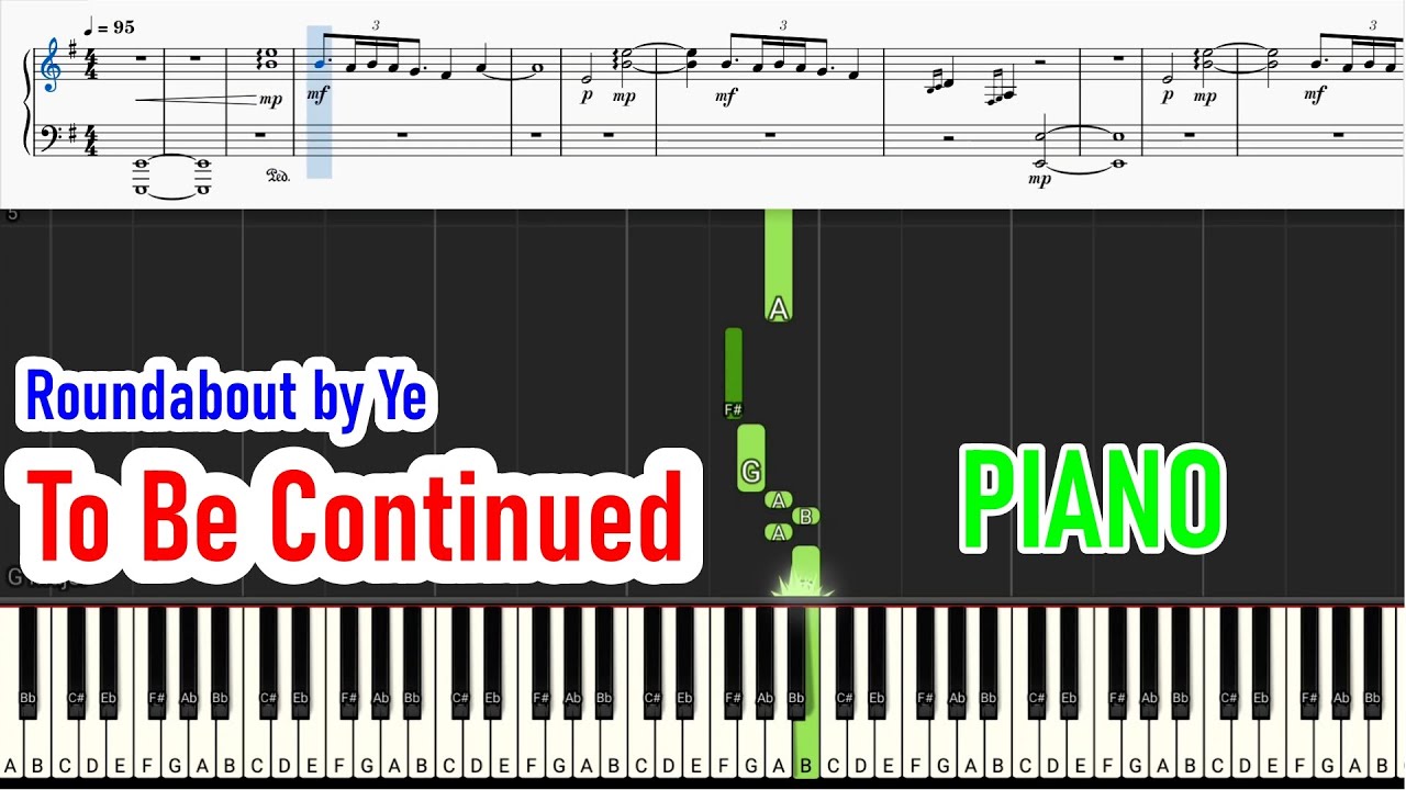 TO BE CONTINUED (Roundabout by Yes) | Sheet Free