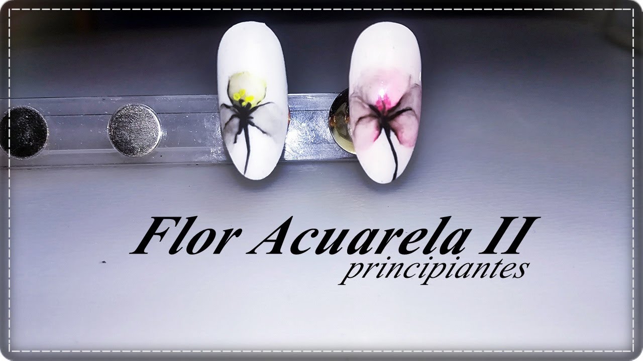 FLOR ACUARELA FÁCIL para principiantes - Diseño de uñas /Desingnails Tay