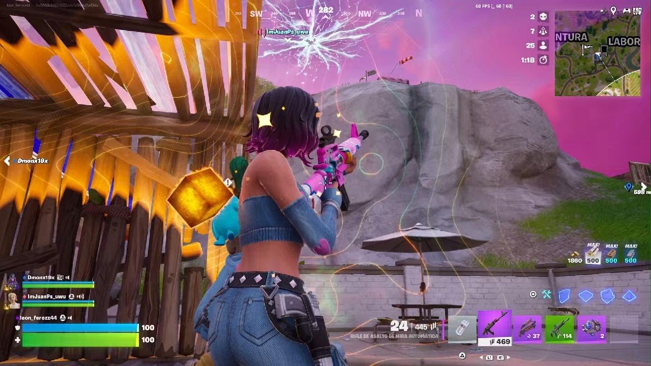 Fortnite la partida intensa recarga
