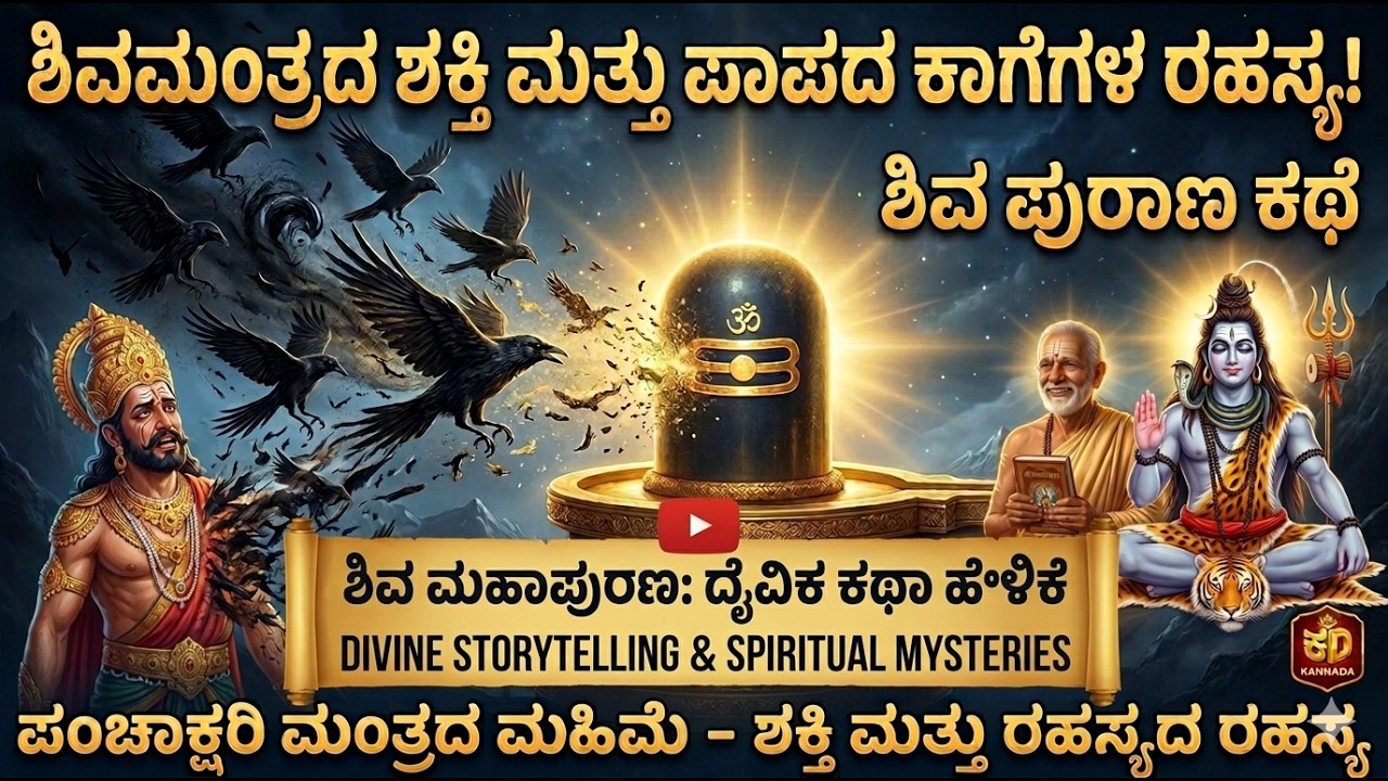 ಶಿವಮಂತ್ರದ ಶಕ್ತಿ ಮತ್ತು ಪಾಪದ ಕಾಗೆಗಳ ರಹಸ್ಯ | Shiva Purana Katha in Kannada | Panchakshari Mantra Mahime