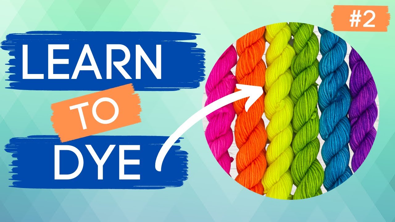 Learn to Hand Dye Yarn - Neon Rainbow Mini Skein Set - Semi-Solid 3.9.22