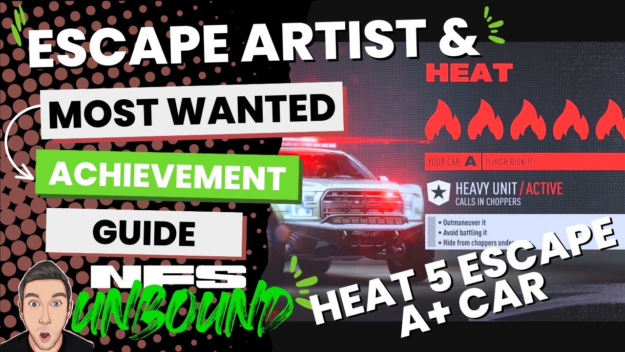 Escape Artist & Most Wanted (5 Heat A+) Achievement - Need for Speed Unbound