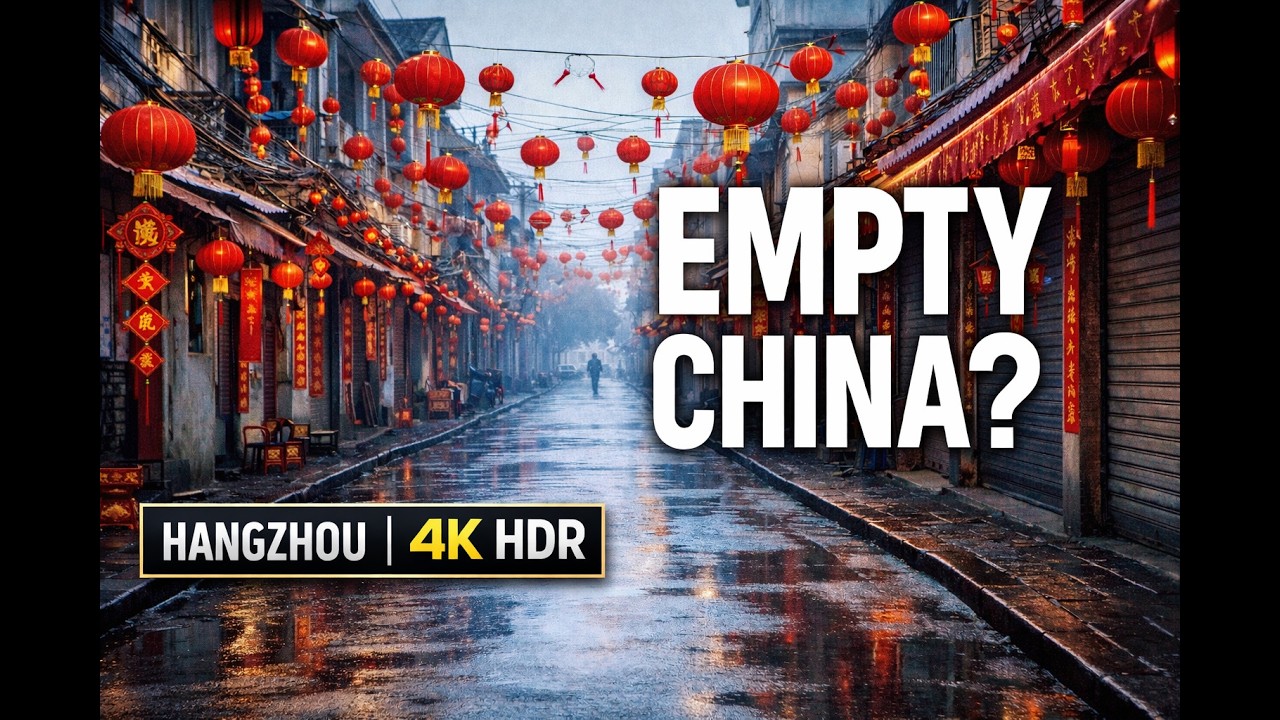 Hangzhou’s Empty Streets Before Chinese New Year | Yangjia Pailou 4K HDR Walk