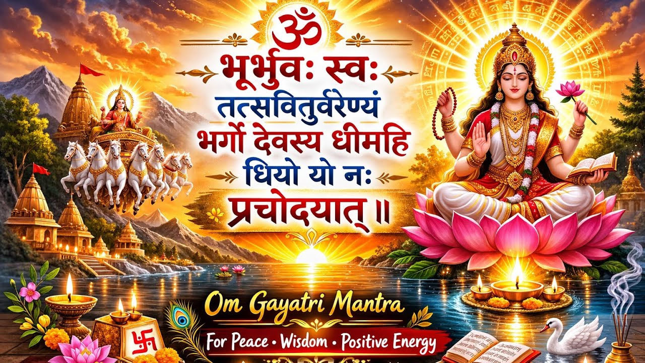 ॐ भूर्भुवः स्वः | दिव्य गायत्री मंत्र जप | शांति, बुद्धि और सकारात्मक ऊर्जा के लिए