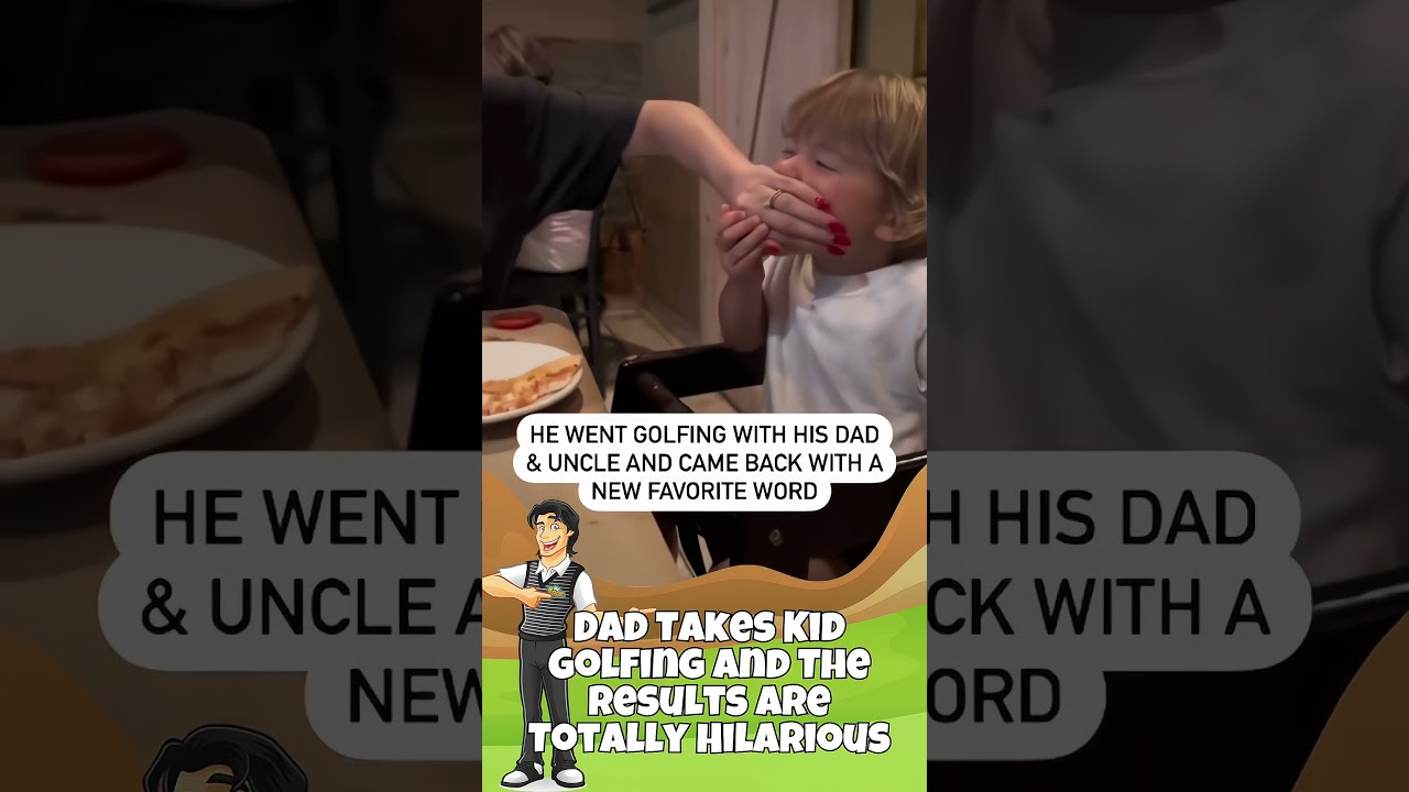 Family Golf Outing Gets HILARIOUS Turn - Watch What Happens When Young Kid Drops F Bomb! #shorts