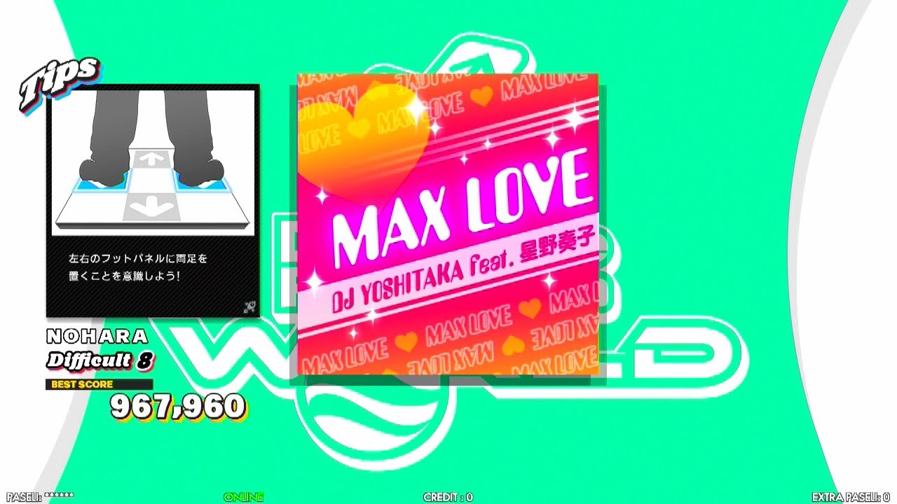 【DDR WOLRD】 MAX LOVE  DJ YOSHITAKA feat. 星野奏子 【DOUBLE Difficult8】 SPEED450 REVERSE DDP8
