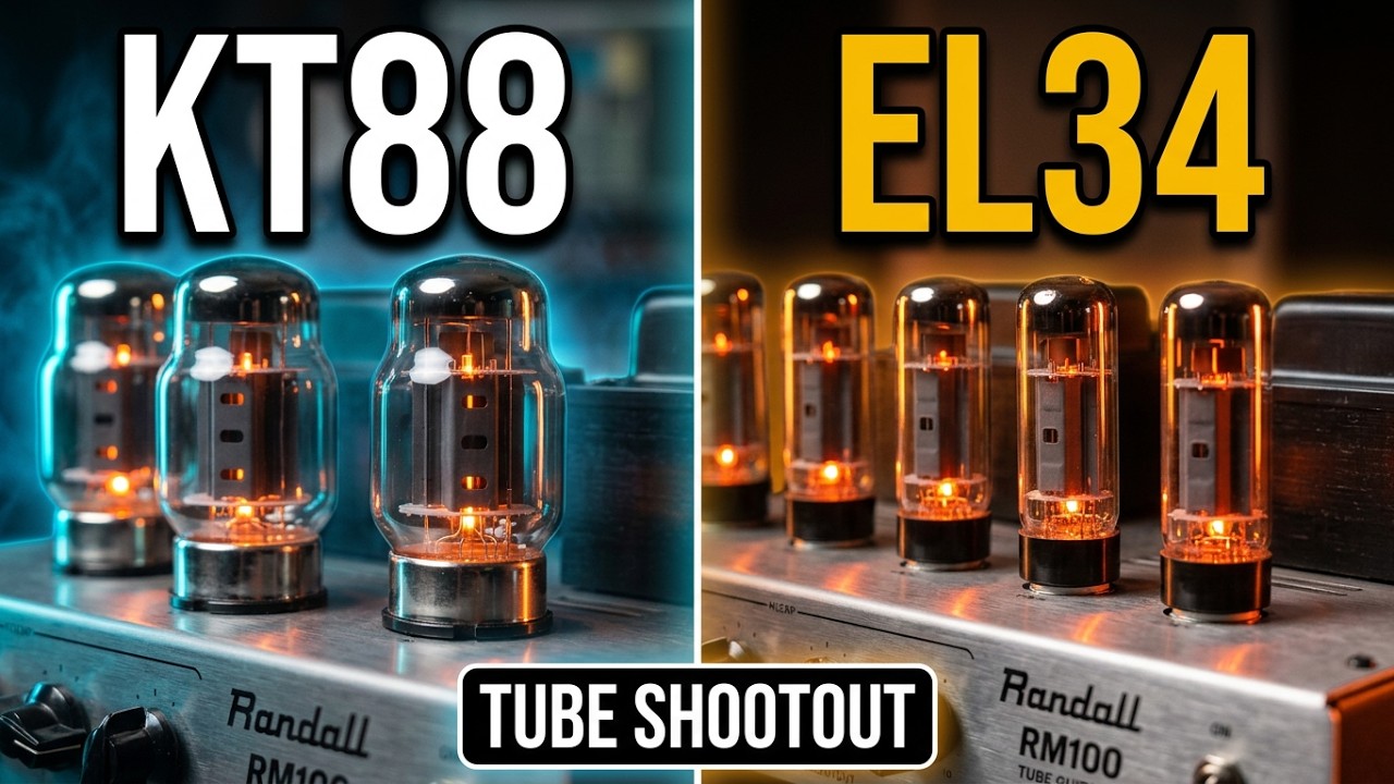 KT88 vs EL34 - Power Amp Tube Comparison in Randall RM100 | Clean, Crunch, High Gain, Drop C