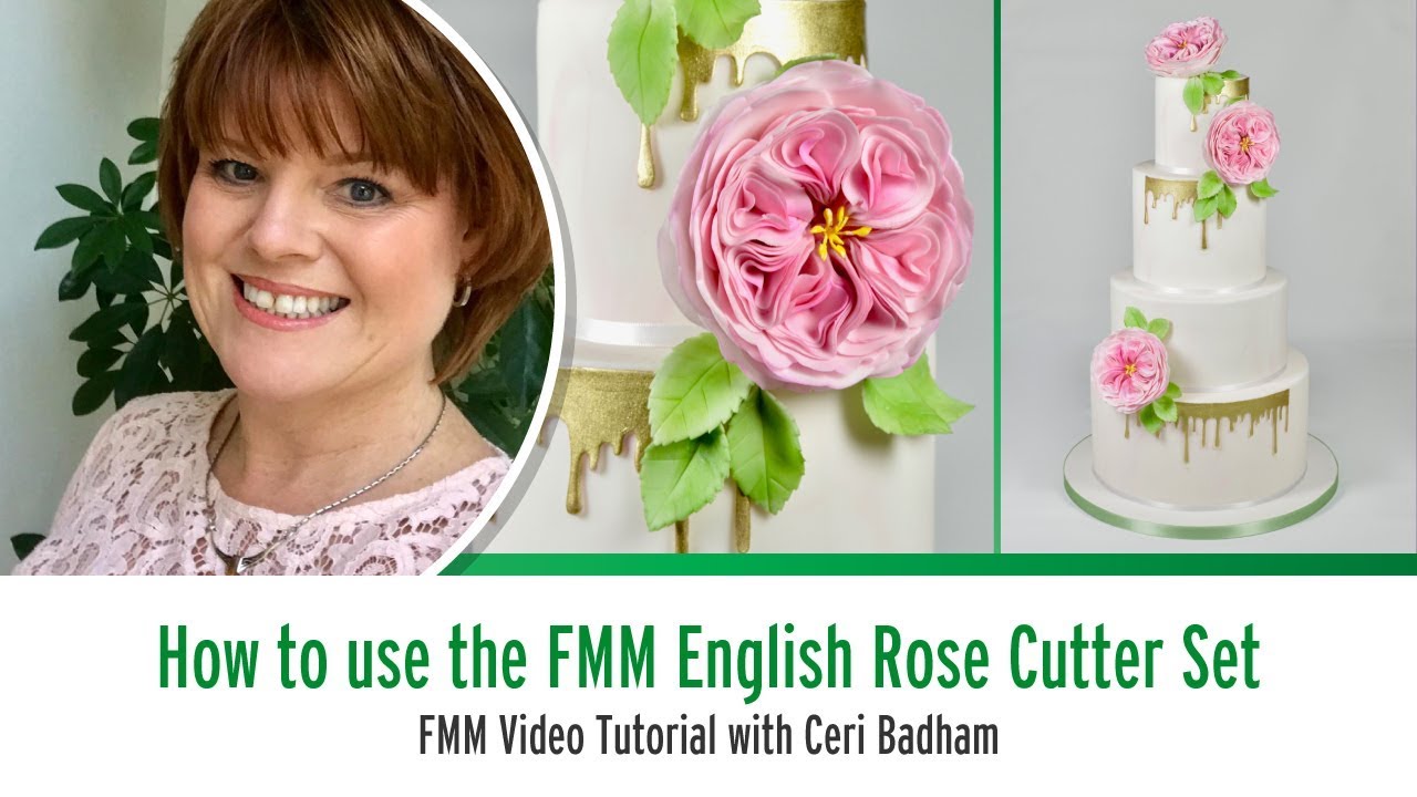 How to use ‘A Very English Rose Cutter’ inspired by David Austin Roses from FMM Sugarcraft