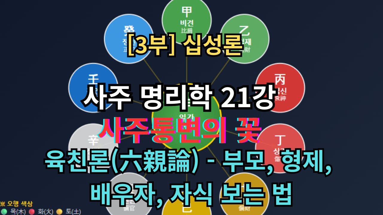 사주명리학 21강: 육친론(六親論) - 부모, 형제, 배우자, 자식 보는 법